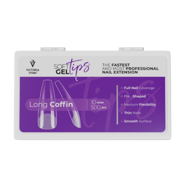 SOFT GEL TIPS Long Coffin 500