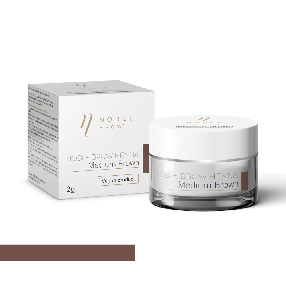 Henna-Puder für die Augenbrauen von Noble Brow - Medium Brown